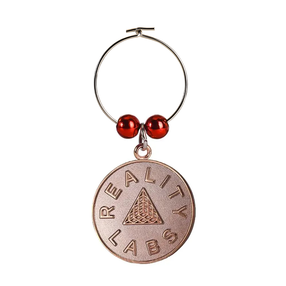 Custom Sandblast Wine Charms 1" 7