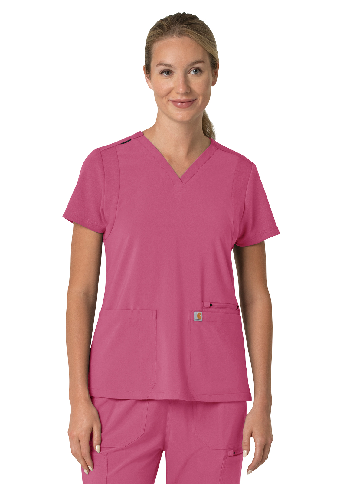 Carhartt Scrubs - Force Cross-Flex - Women's Three-Pocket Flex Panel V-Neck Top 59