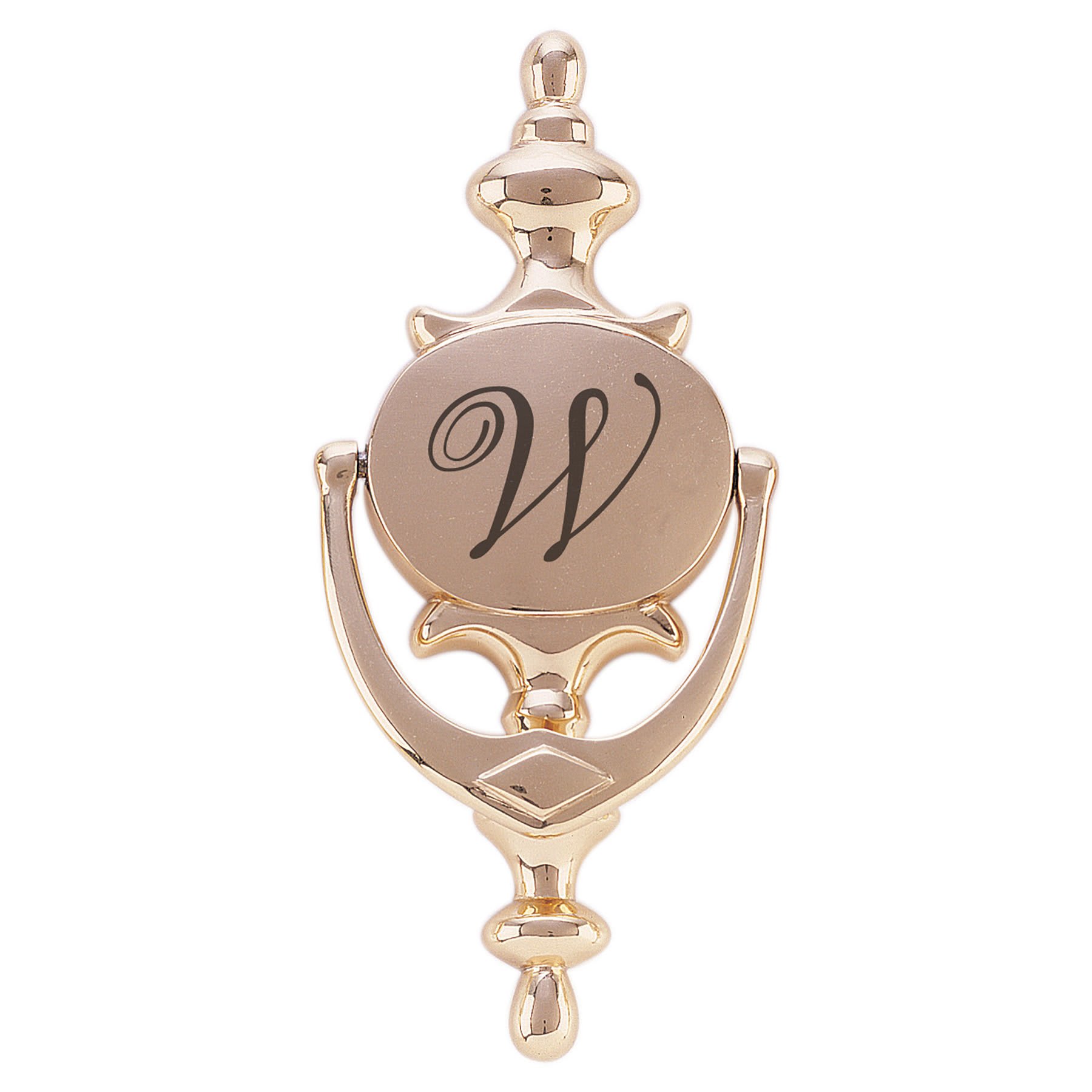 3 1/2" x 8" Oval Style Brass Door Knocker 2