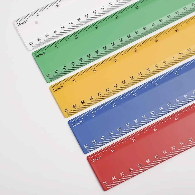 12" Plastic Ruler Straight Ruler 3