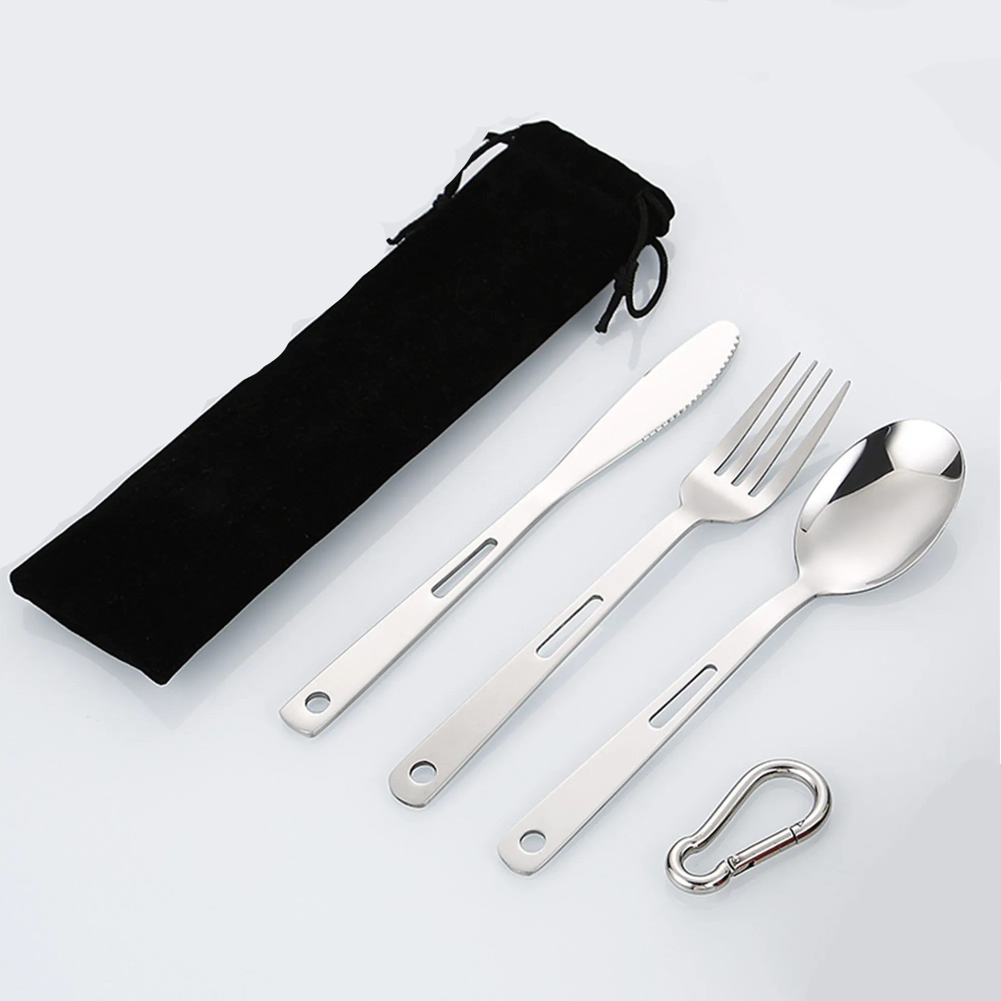 Stainless Steel Knife, Fork and Spoon Tableware Set, Portabl 4