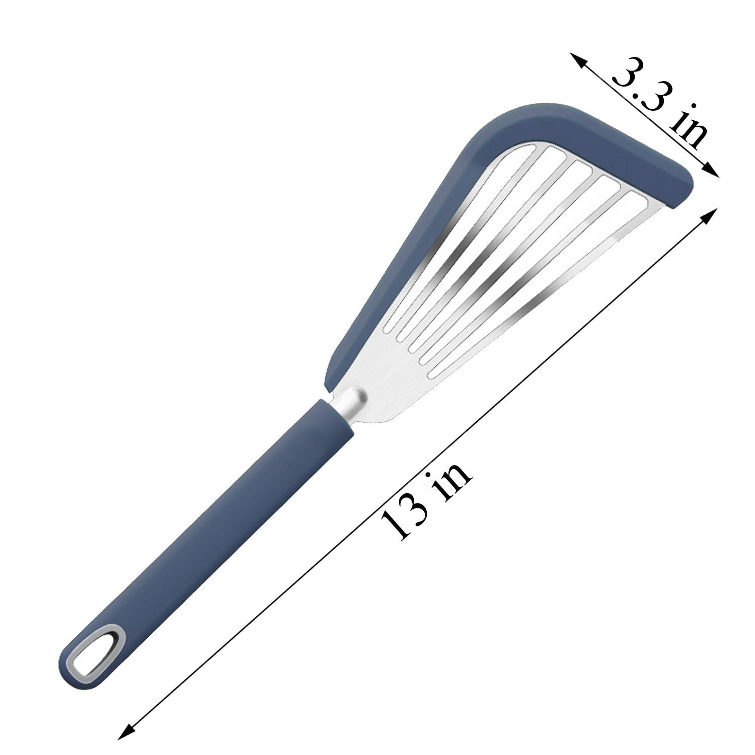 Kitchen Silicone Stainless Steel Fish Spatula 3