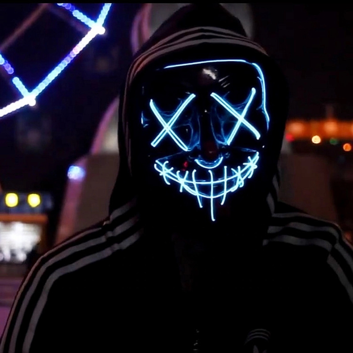 Halloween LED EL Light Up Scary Mask 3