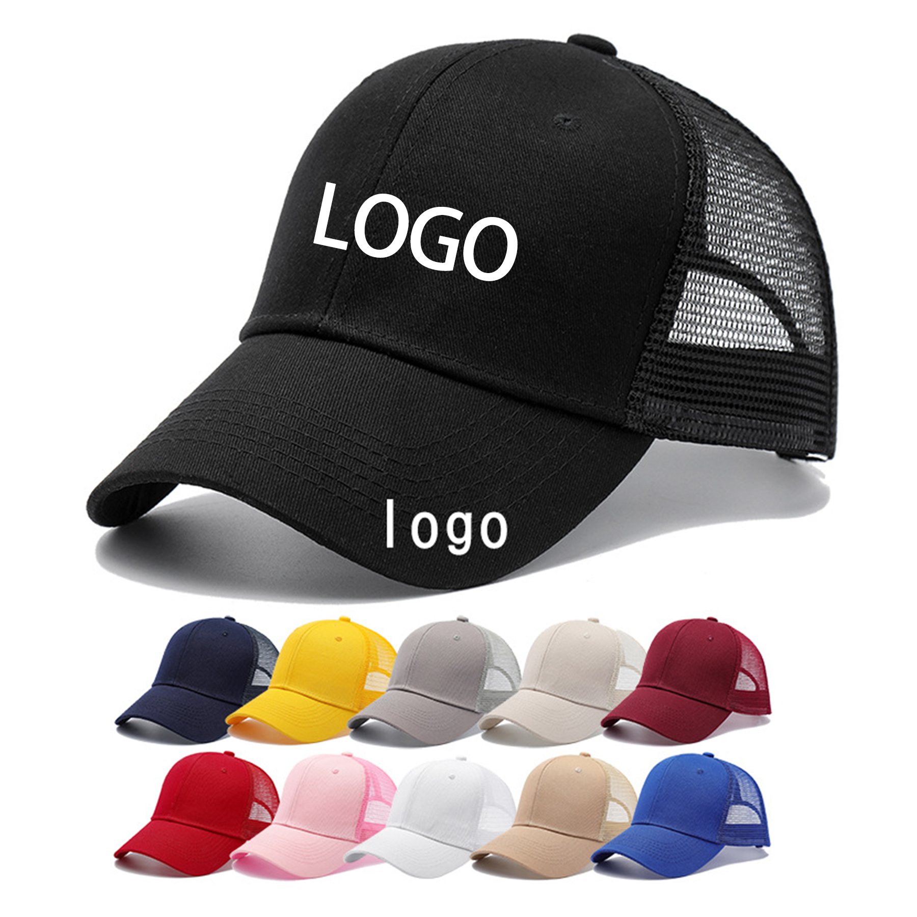 6 Panels Golf Baseball Hats Caps with mesh panal 1