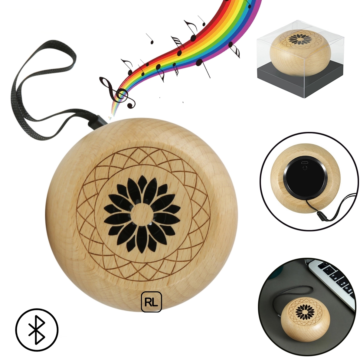 Wood Wireless Blue tooth Portable Speaker 5.0 2