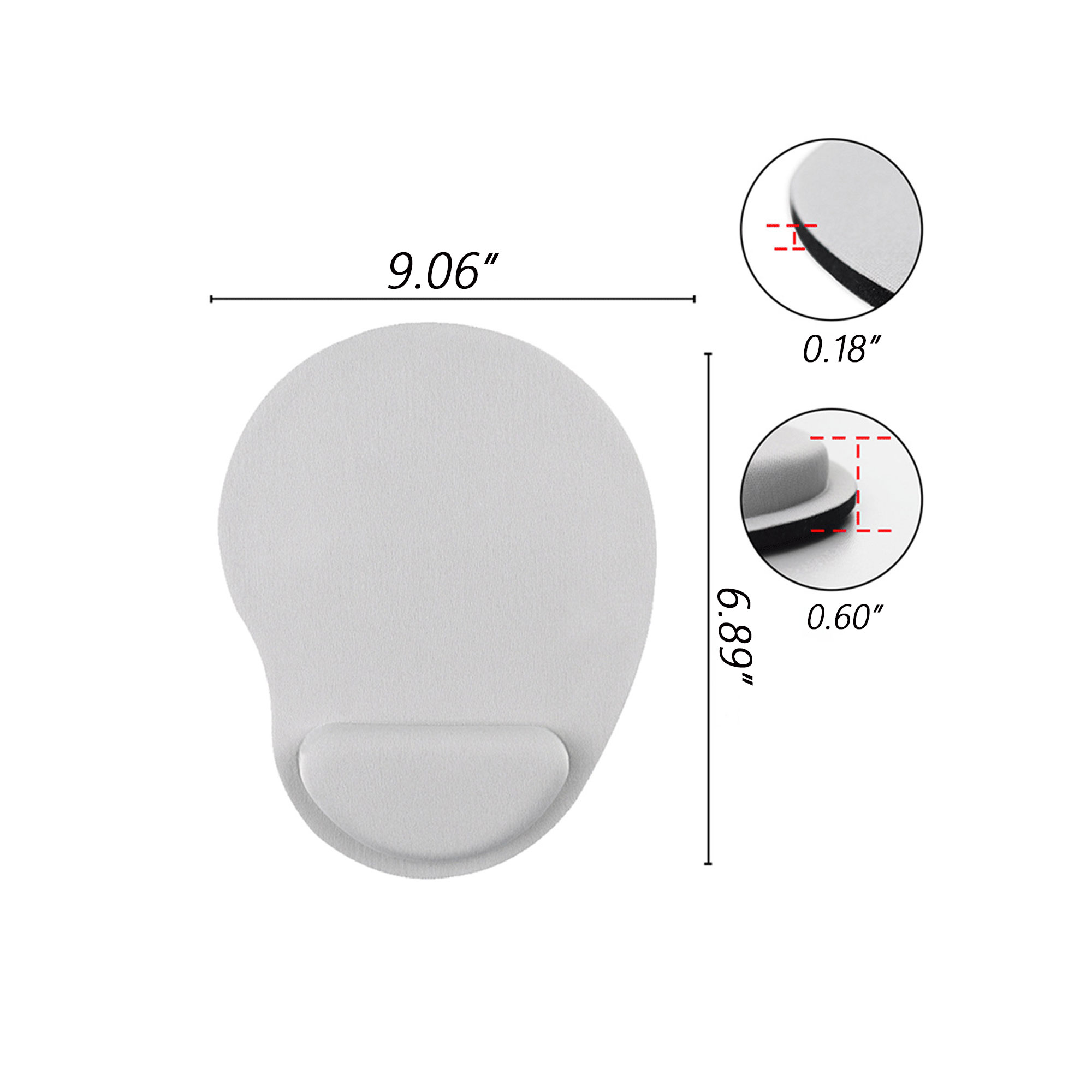 EVA Mouse Pad with Wrist Rest 8