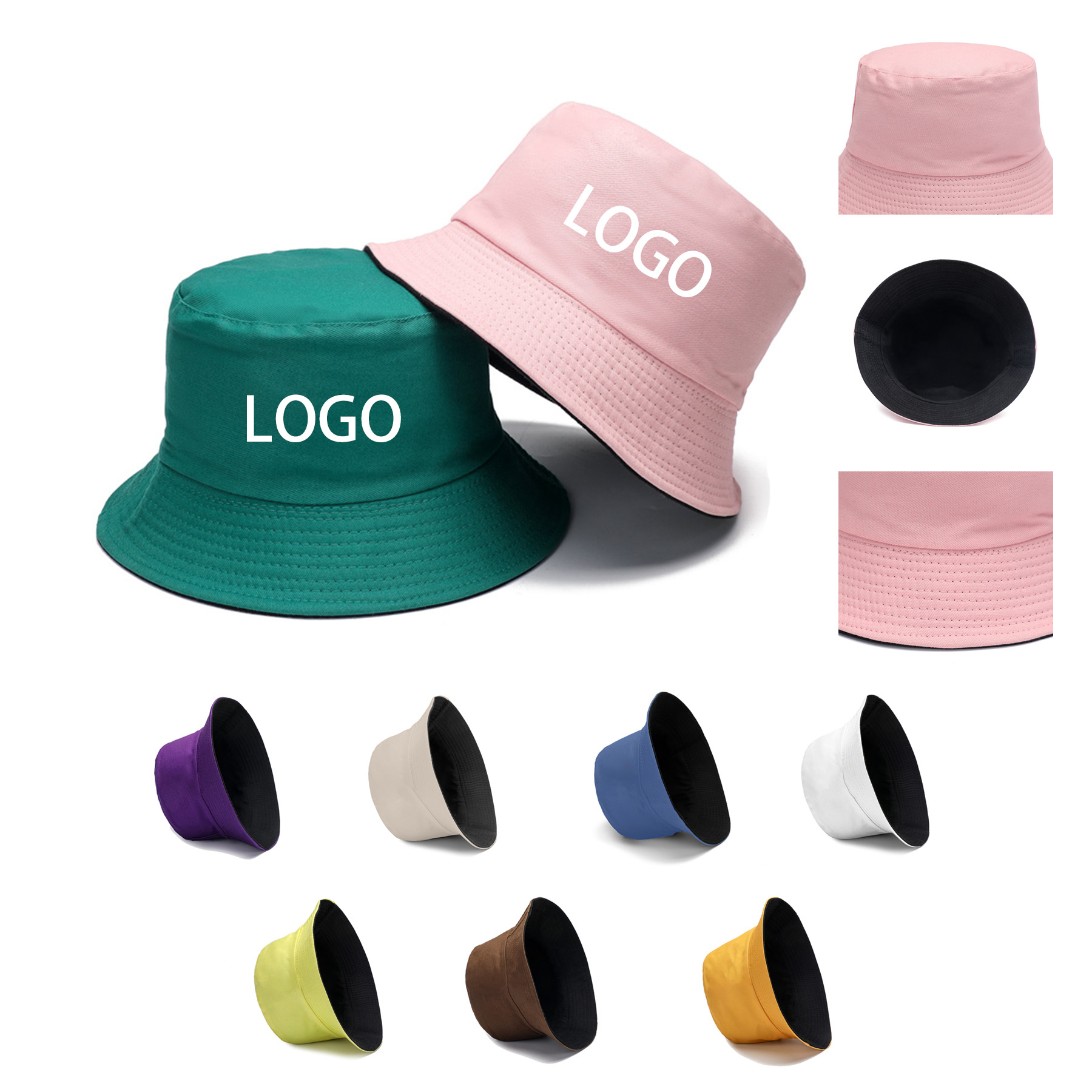 Summer Bucket Hats worn on both side 2