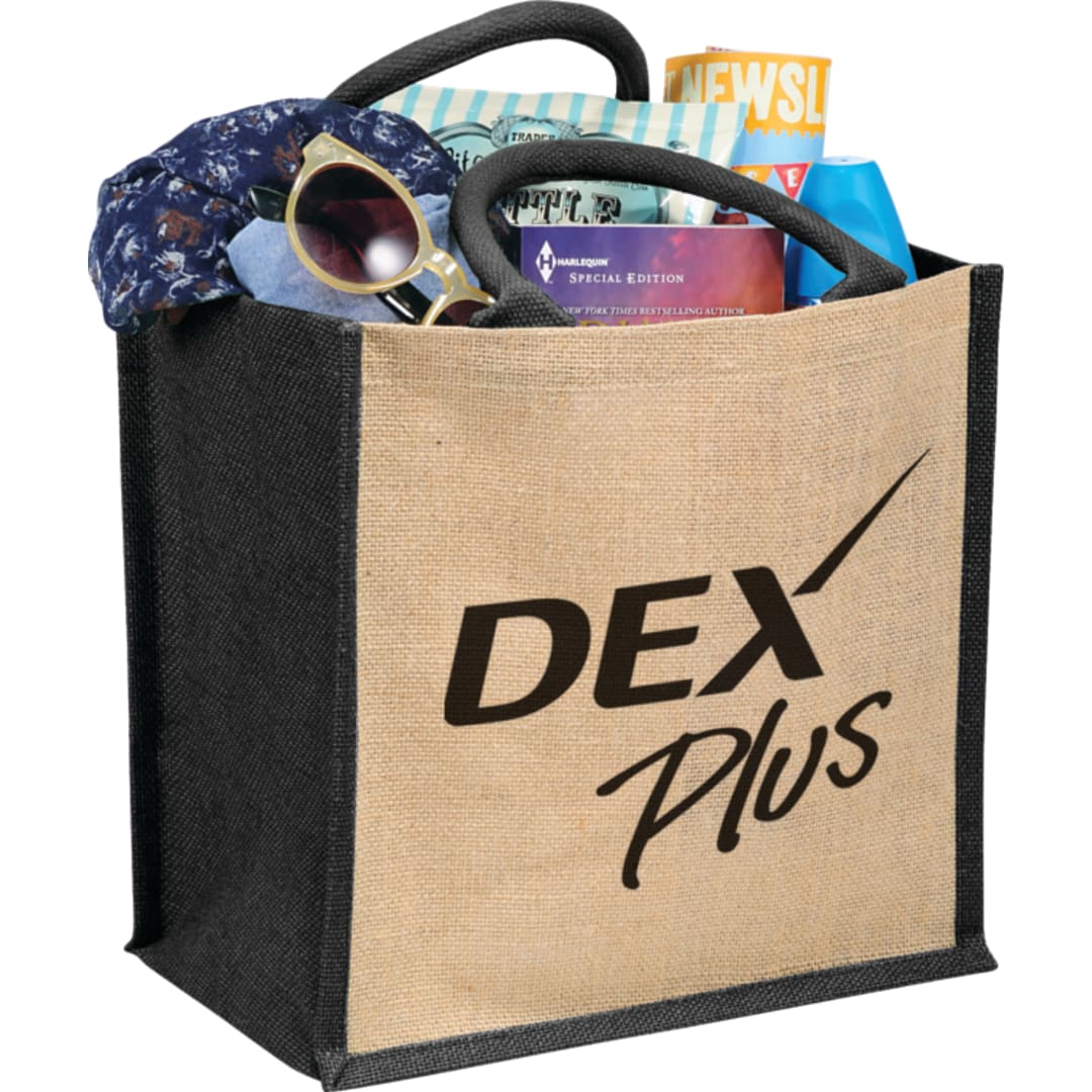 Medium Jute Gift Tote, custom tote bag with logo imprint 10