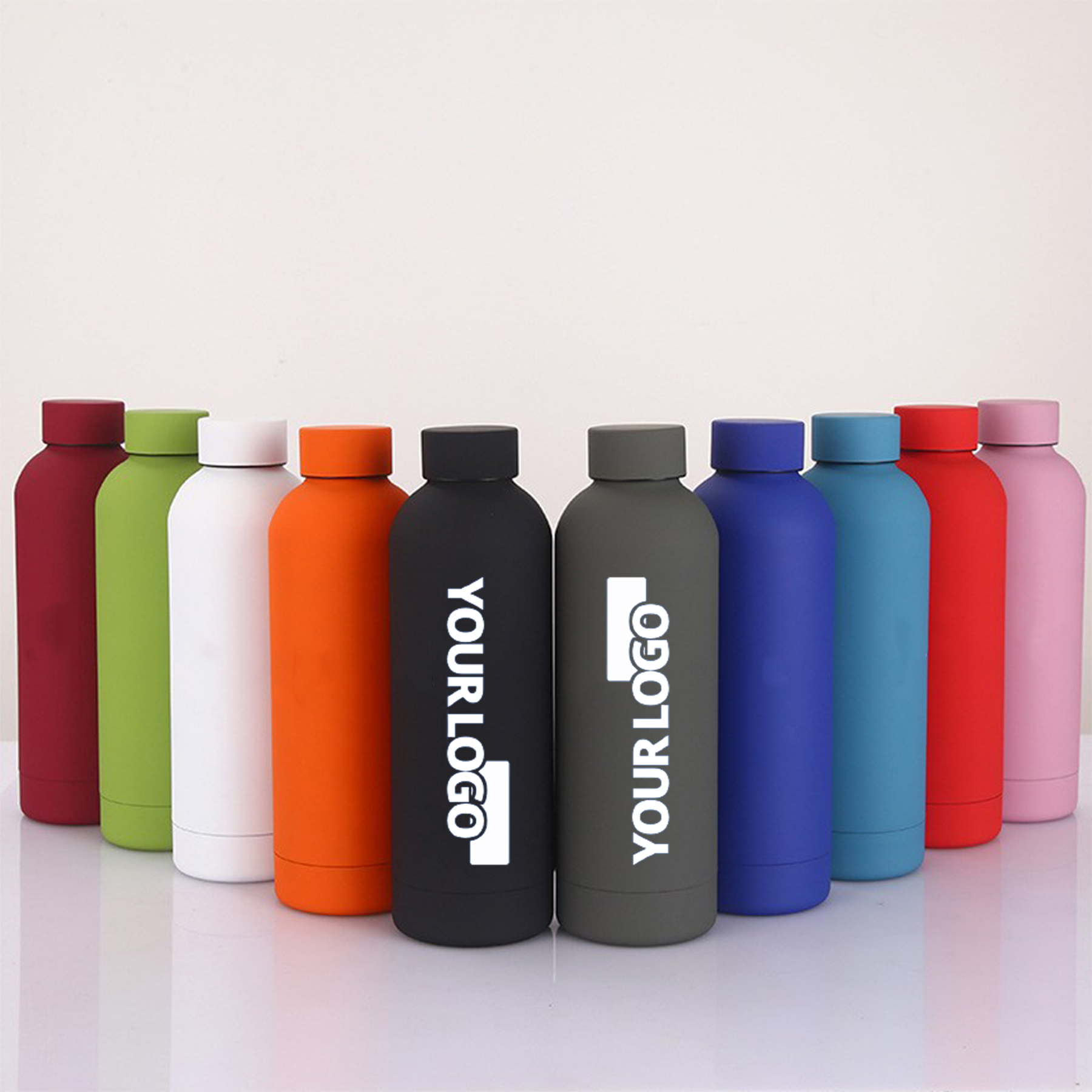 Double Layer Small Mouth Frosted Stainless Steel Thermos Cup 1