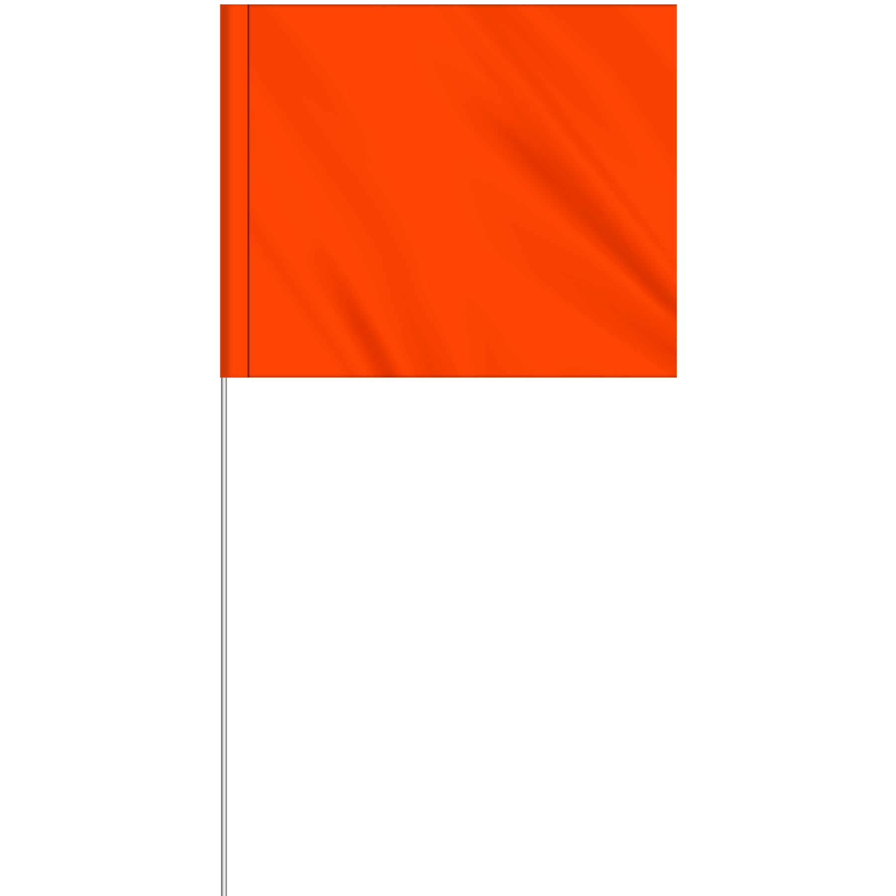 1-Color 5" x 6" Custom Vinyl Marking Flag w/ 27" Plastic Staff 11