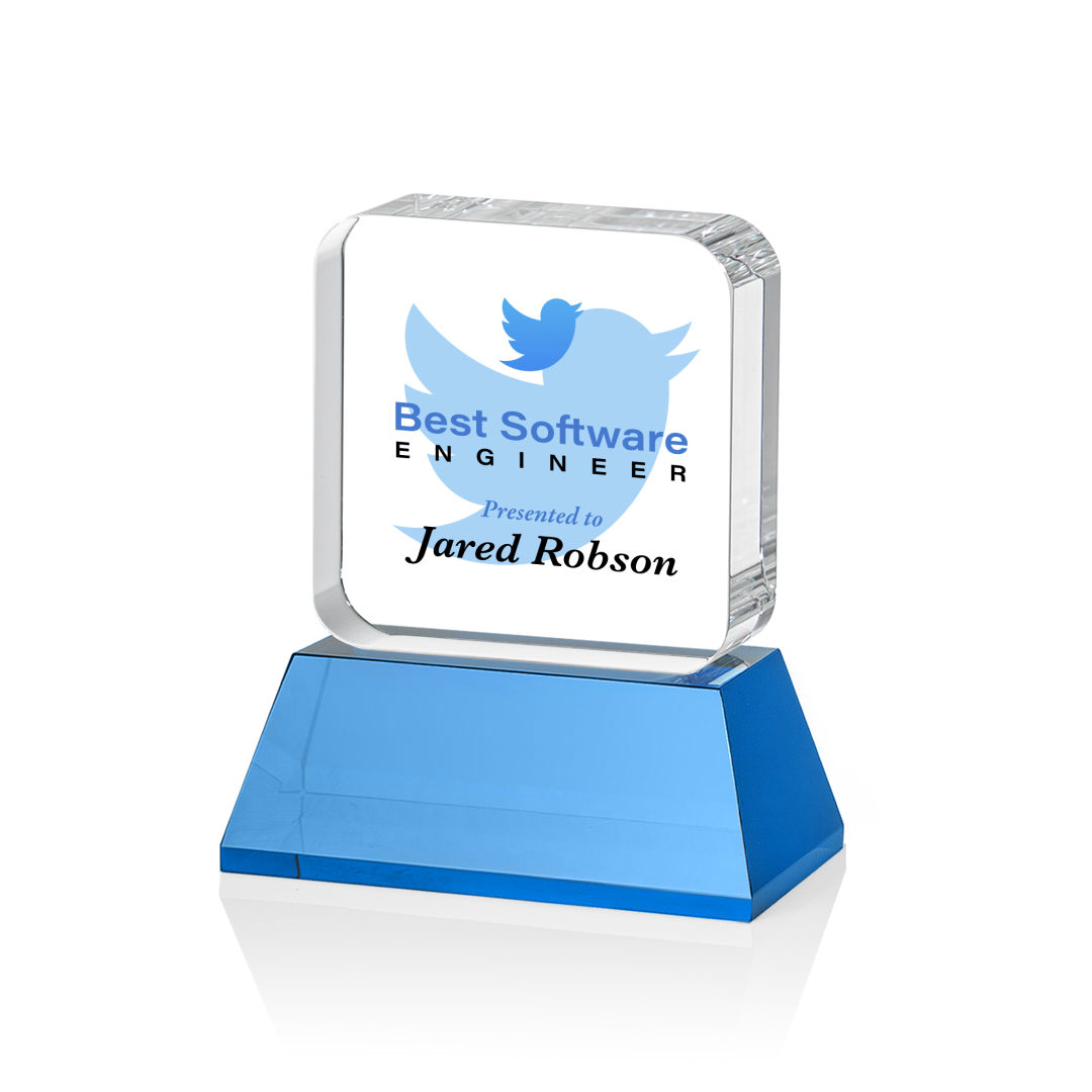 Flamborough VividPrint™ Award on Base - Sky Blue 5