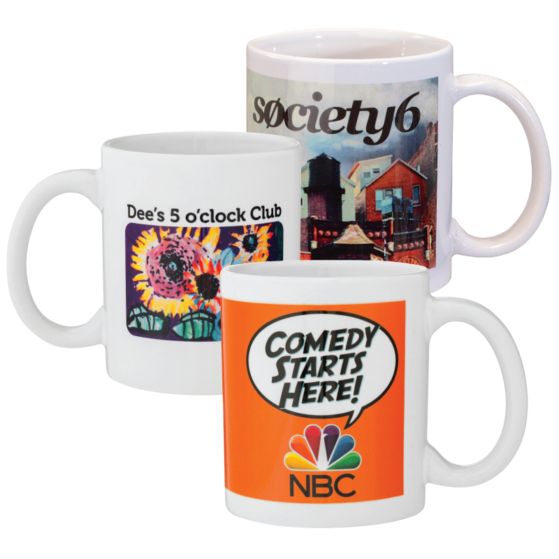 ON SALE! 11 oz. White Ceramic Mug w/Full Color Sublimation