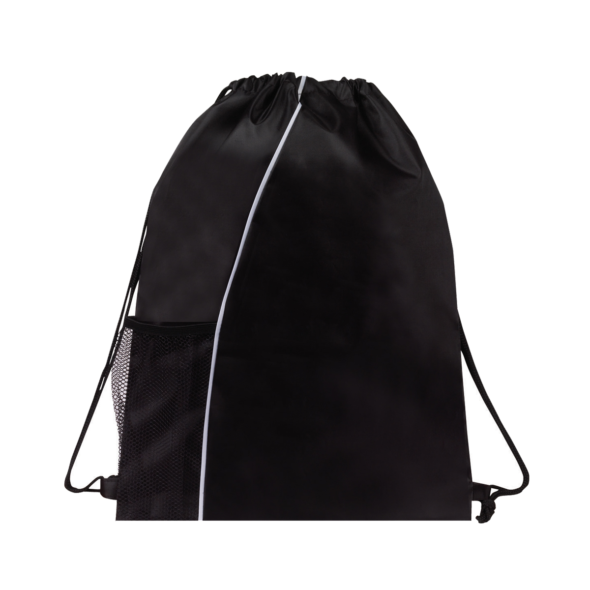 210D Drawstring Backpack with Front Elastic Mesh Pocket (Bag, Backpack) 8