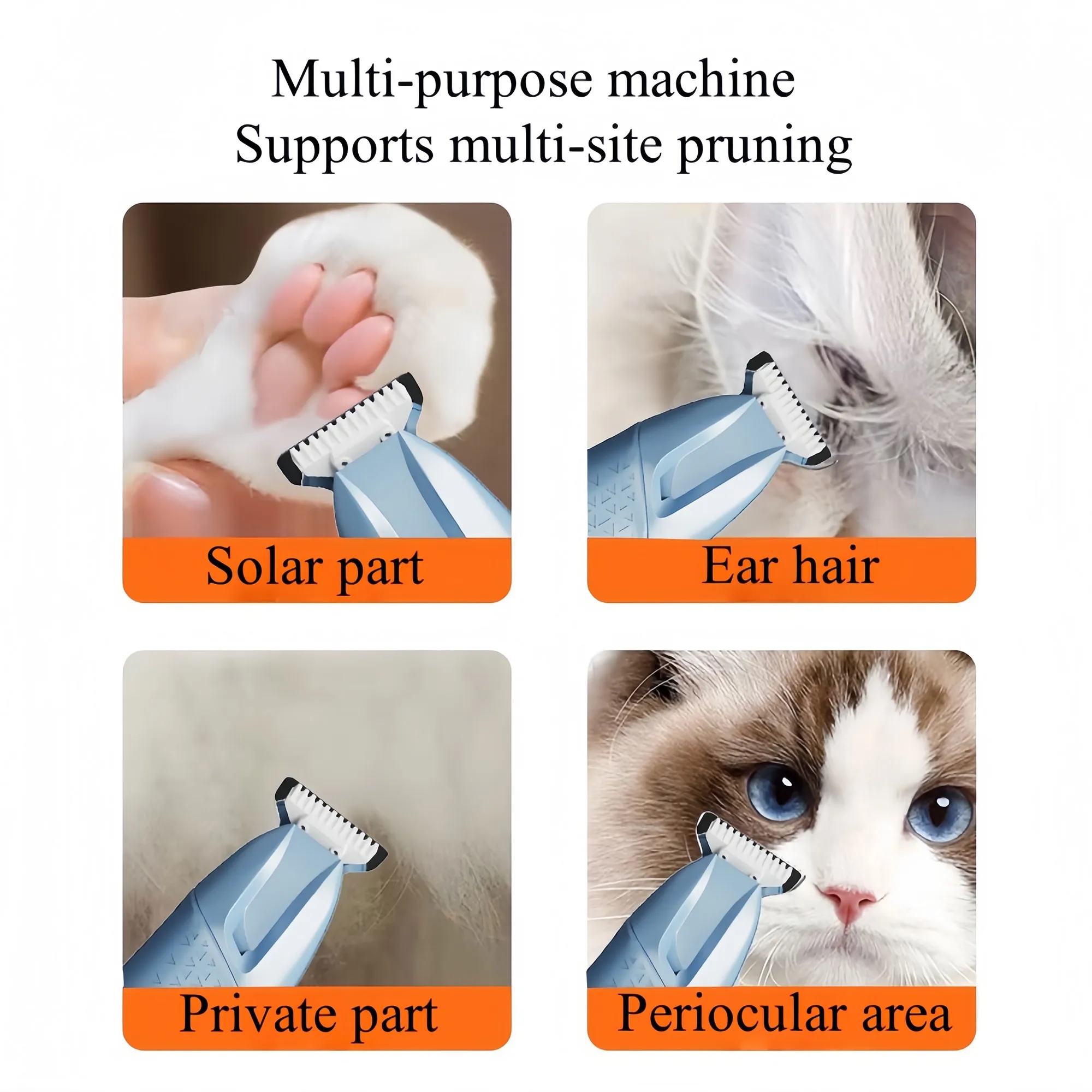 Multifunction Pet Clipper With LED Light And Ceramic Blade 2