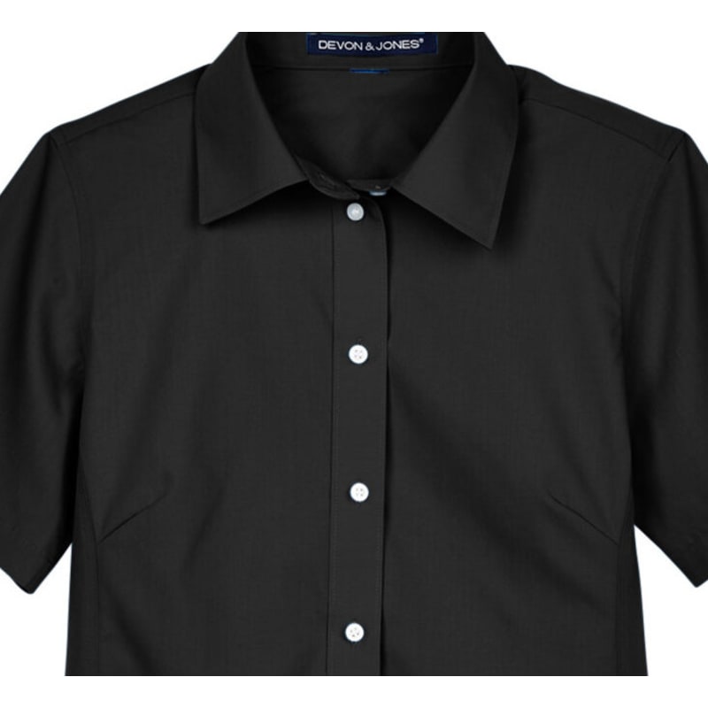 Devon & Jones Ladies' Crown Woven Collection™ Solid Broadcloth Short-Sleeve Shirt 12