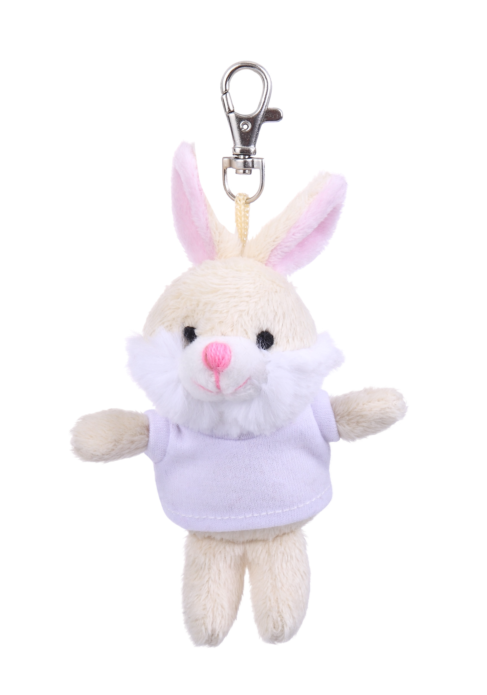 Soft Plush Bunny Keychain with Tee 16