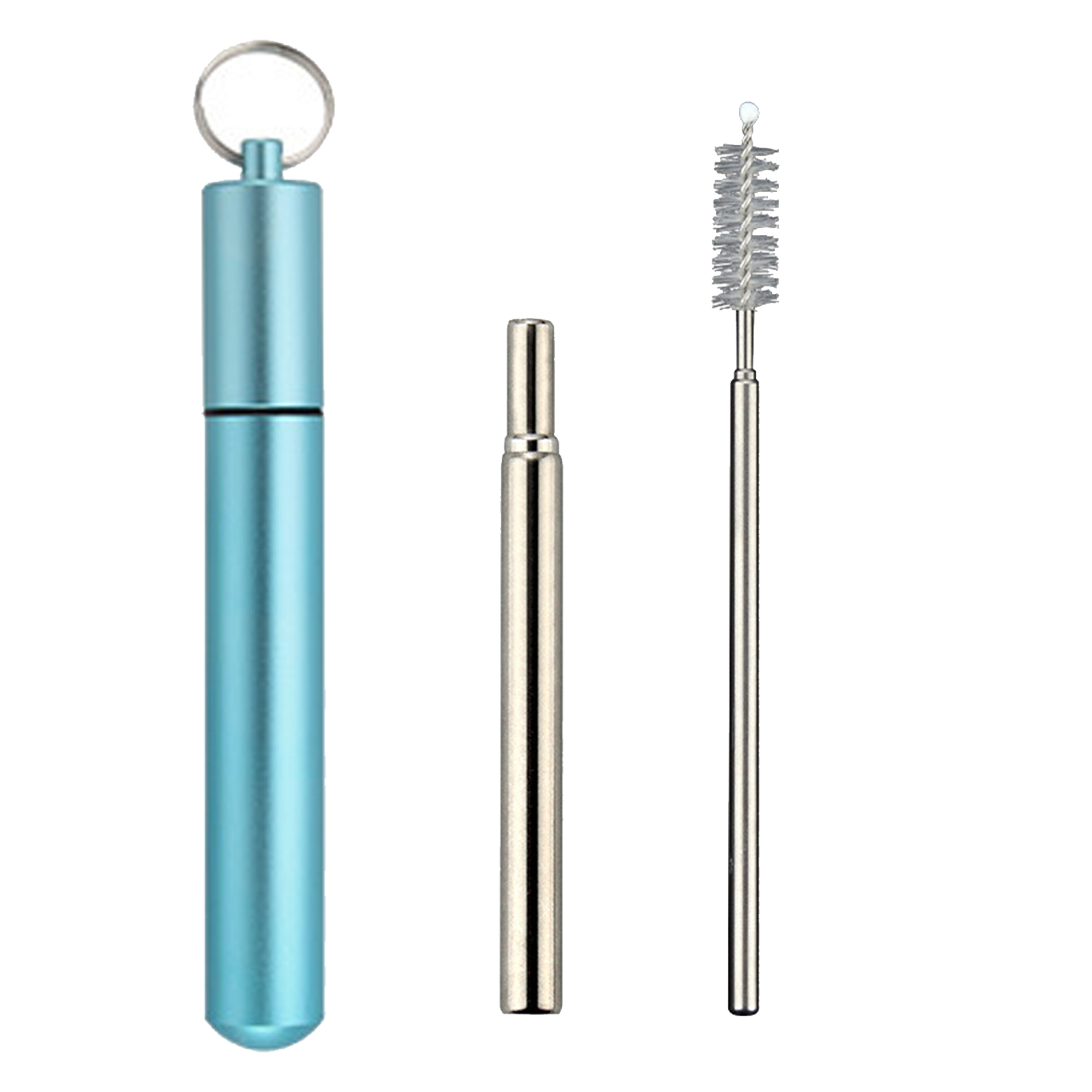 Folding Stainless Steel Straw Kit 3
