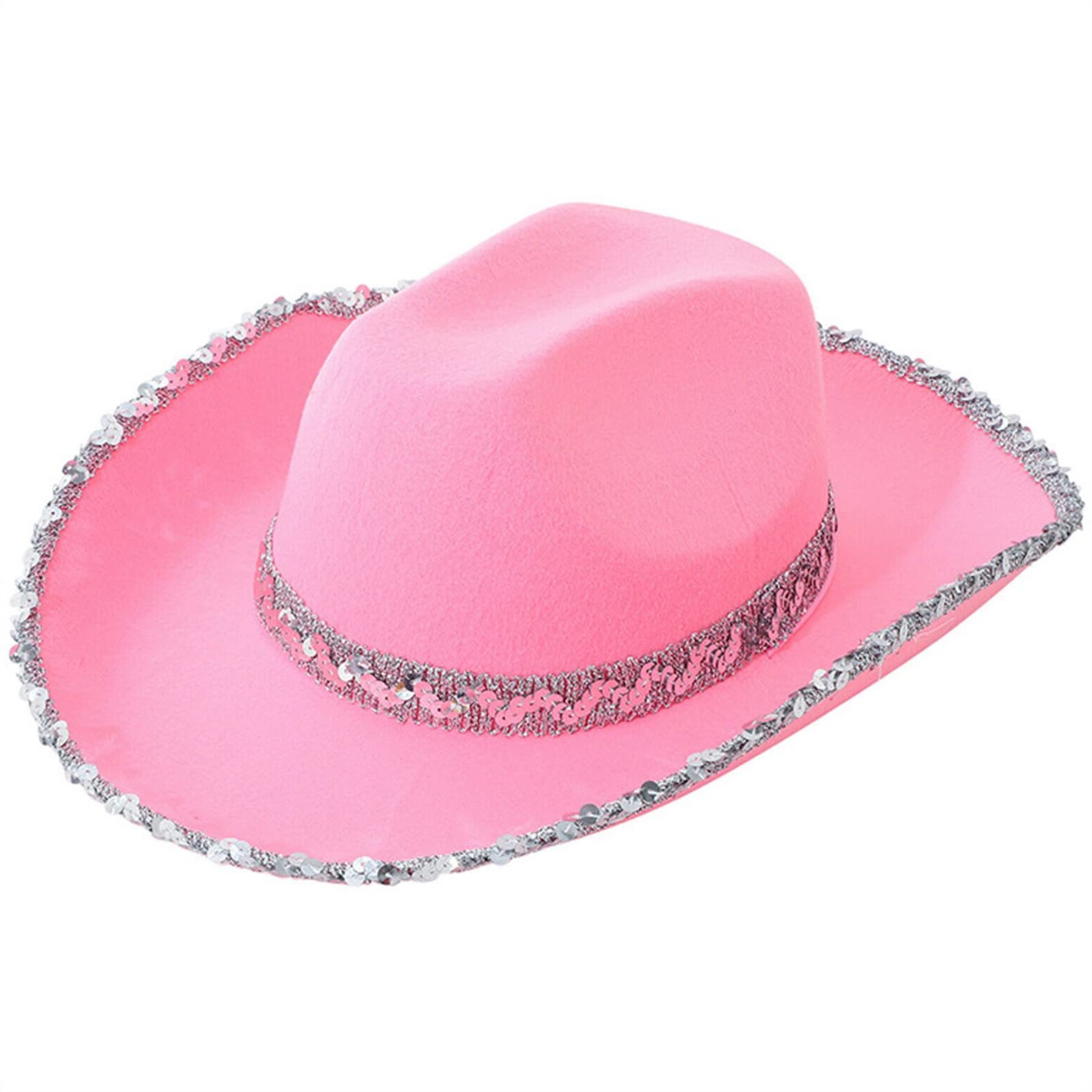 Shining Silver Trim Cowboy Hat 4