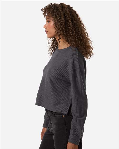 Women's Ribbed Knit Cropped Boxy Crew - BW5102 27
