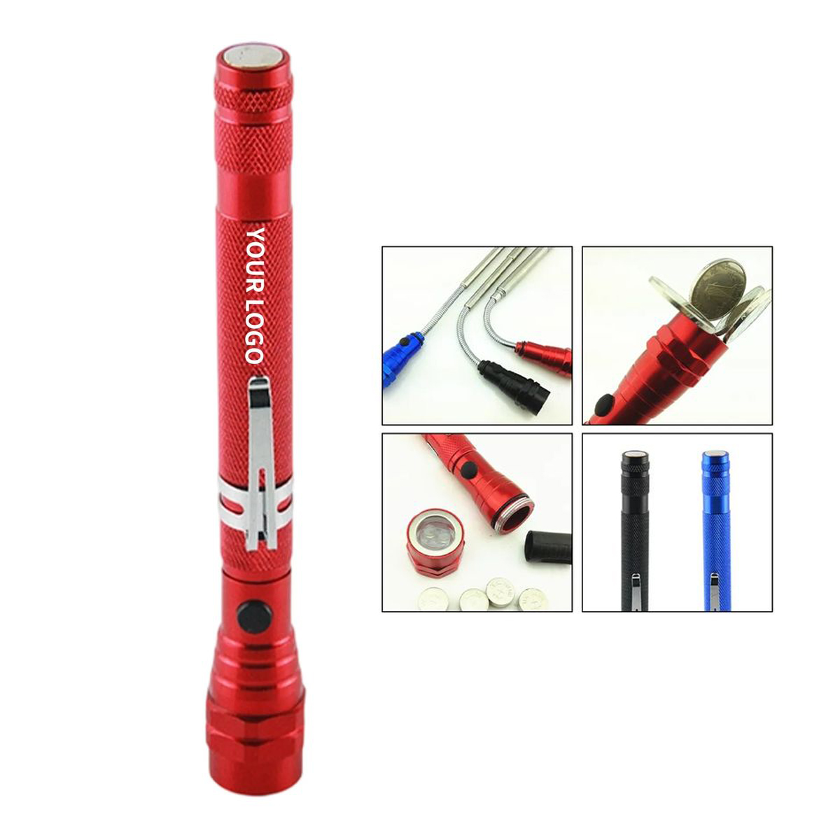 Portable Telescopic LED Flashlight with Magnet Tip 6