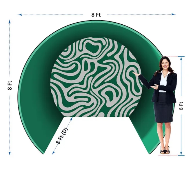 Half Circle Photo Booth Enclosure (8Ft x 8Ft) 4