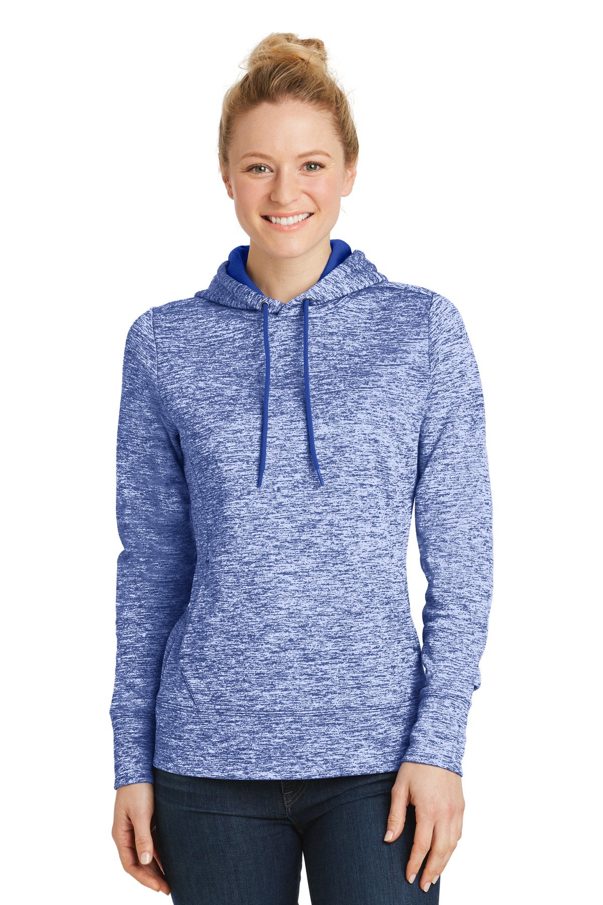 Sport-Tek Women's PosiCharge Electric Heather Fleece Hooded Pullover. LST225, custom hoodie or sweatshirt with logo imprint 33