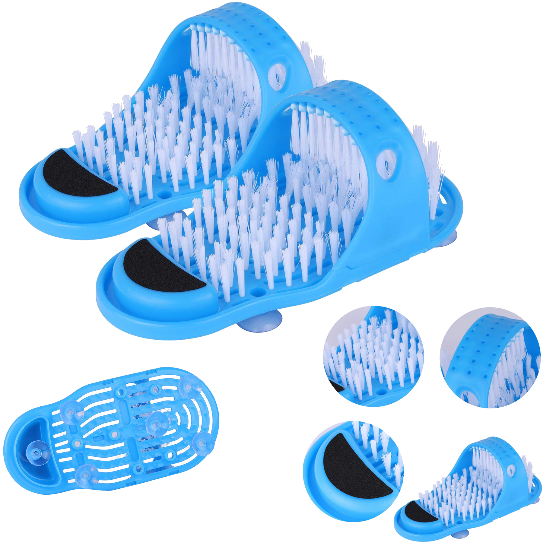 Plastic Bath Shower Feet Massage Slippers For Lazy Wash Feet 2