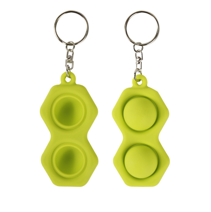 Octagon 2pcs Bubbles Simple Sensory Keychain Fidget Toys 6