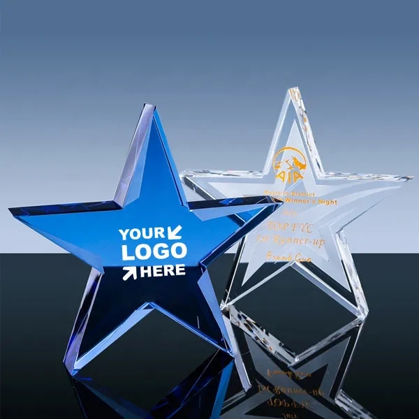 Colored Crystal Star Paperweight 5