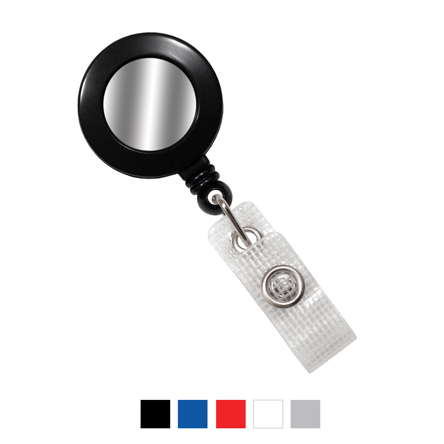 Round Plastic Clip-On Badge Reel 2