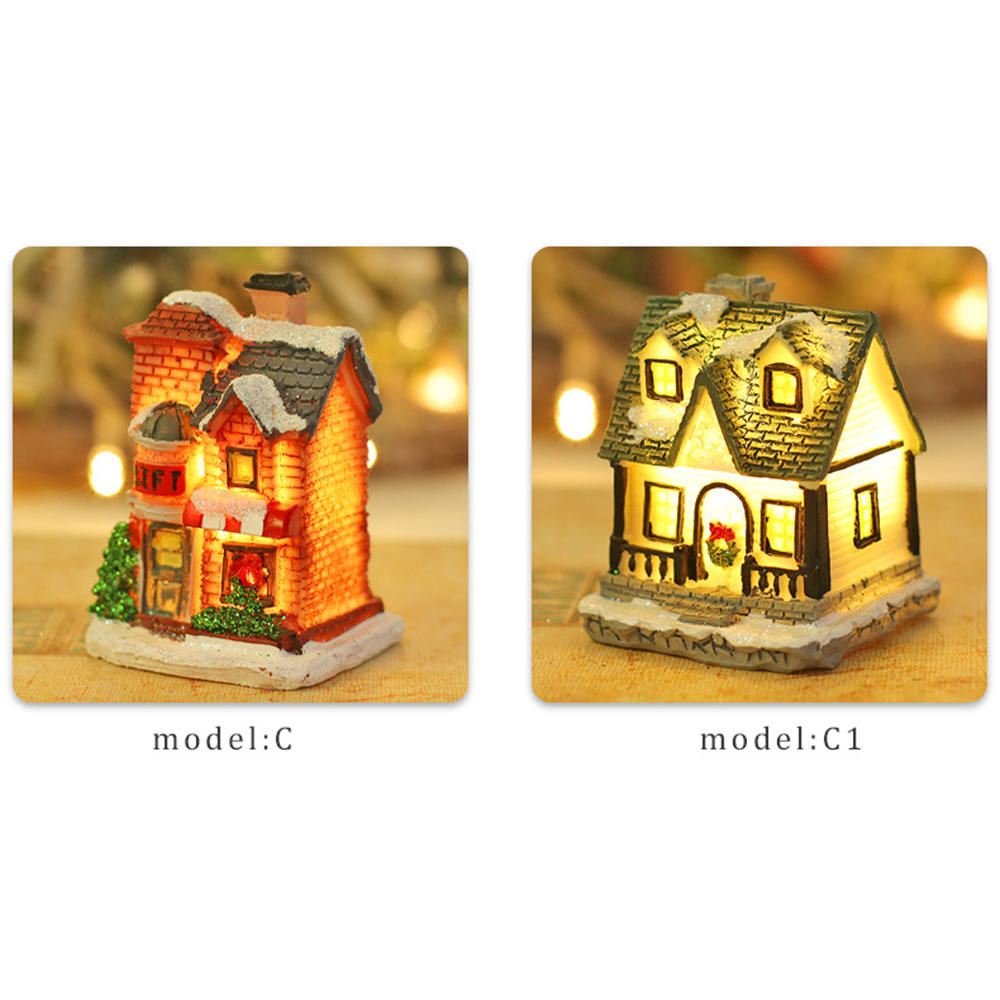 Christmas Resin LED Snowhouse 5