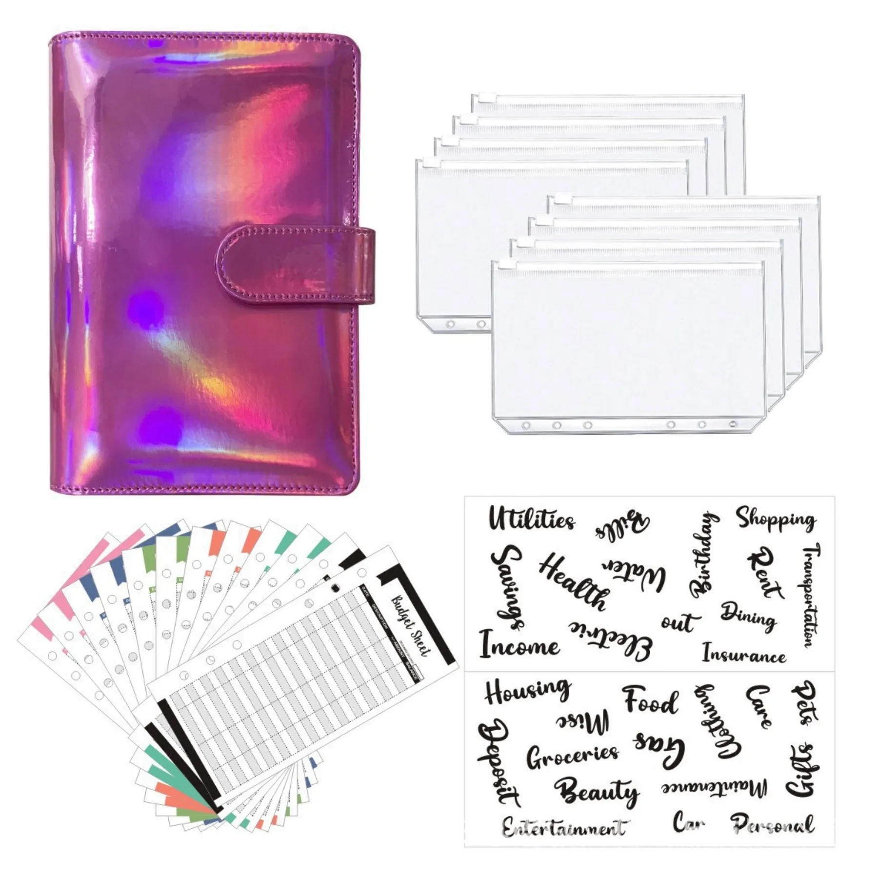 A6 PU Leather Binder Budget Planner 10