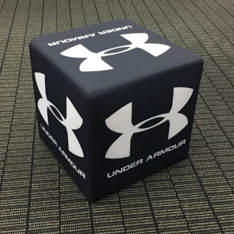 Wooden Ottoman with Custom Print - 16.5" 4