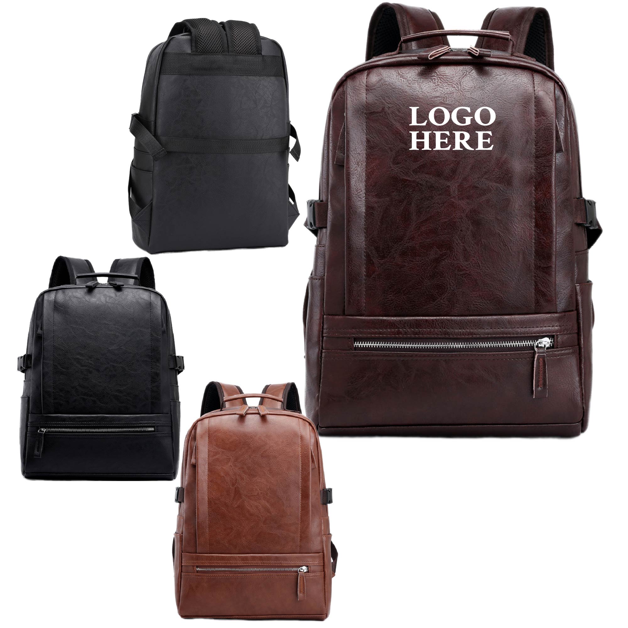 Heavy-Duty Wear-Resistant PU Leather Backpack 2