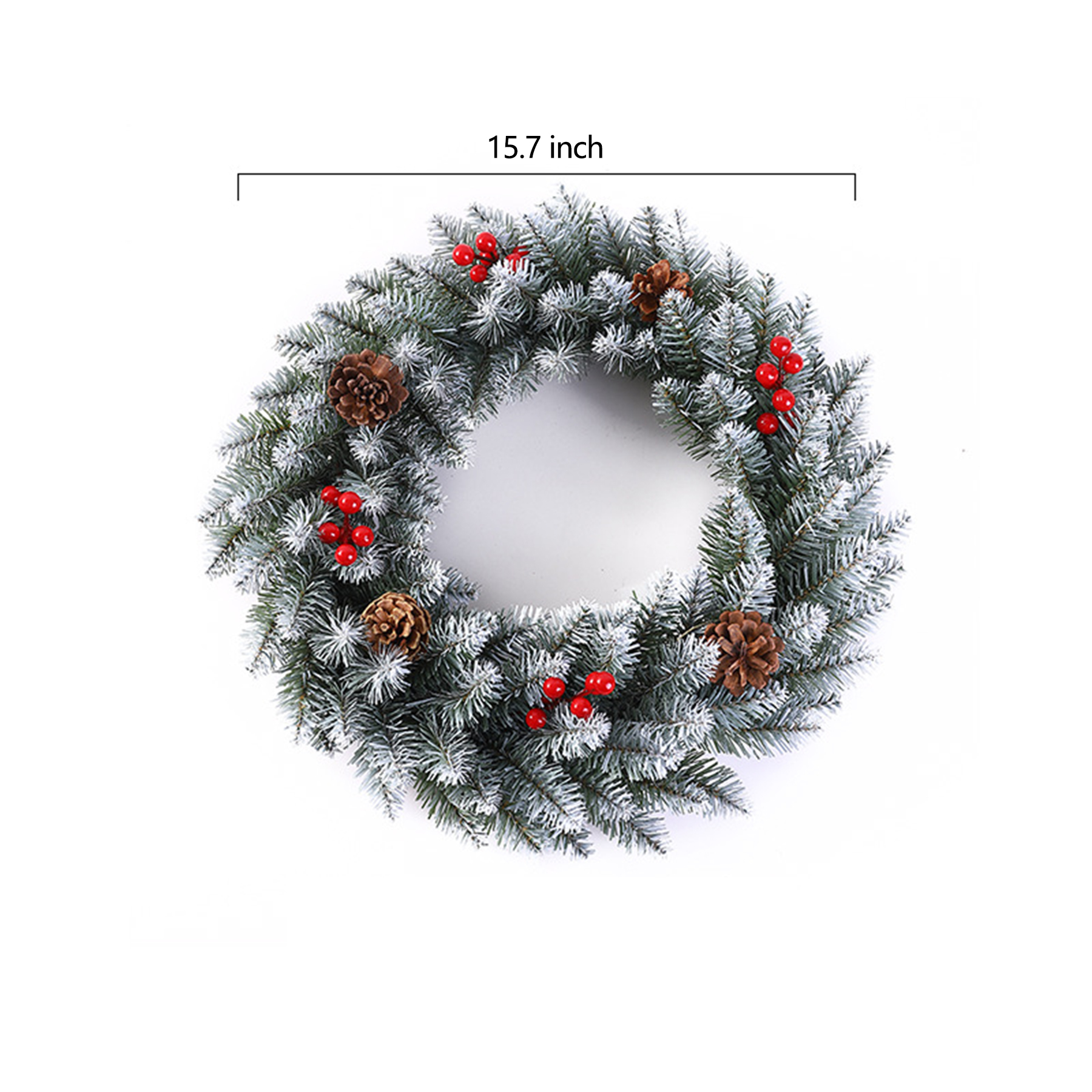 Front Door Christmas Wreath Decorations with Pine Cones 4