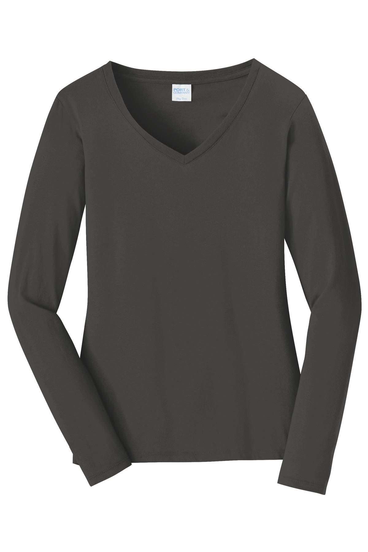 Port & Co Women's Long Sleeve Fan Favorite V-Neck Tee. LPC450VLS 74