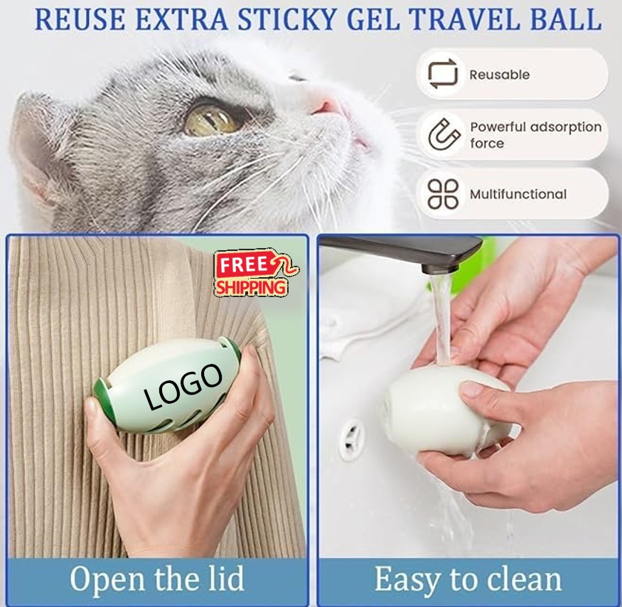 Portable Lint Roller for Sofa Carpet Clothes Pet Hair Remover Diatomite Adhesive 2