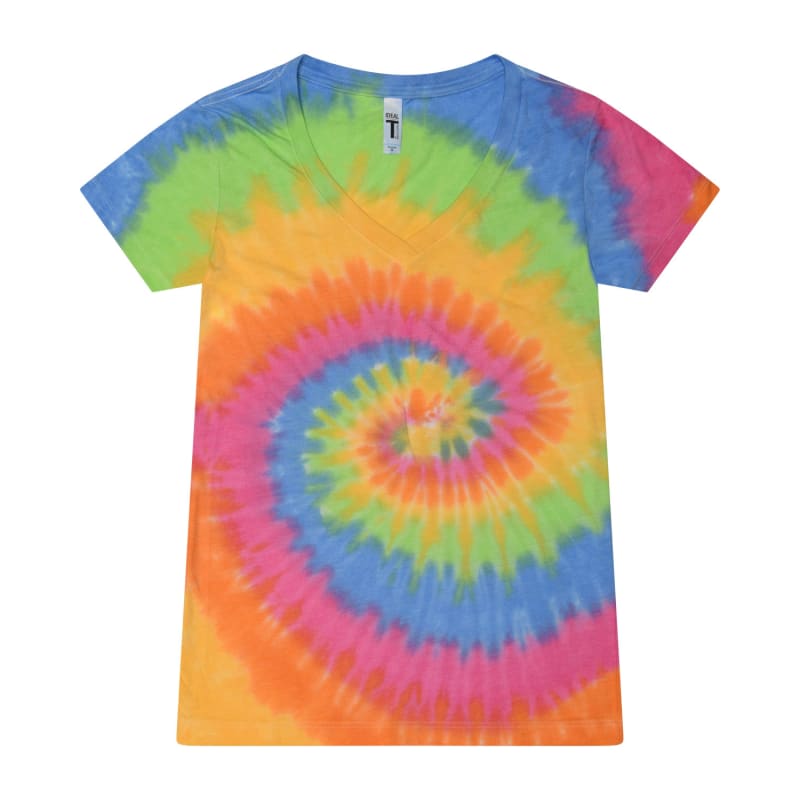 Tie-Dye Ladies' V-Neck T-Shirt 5