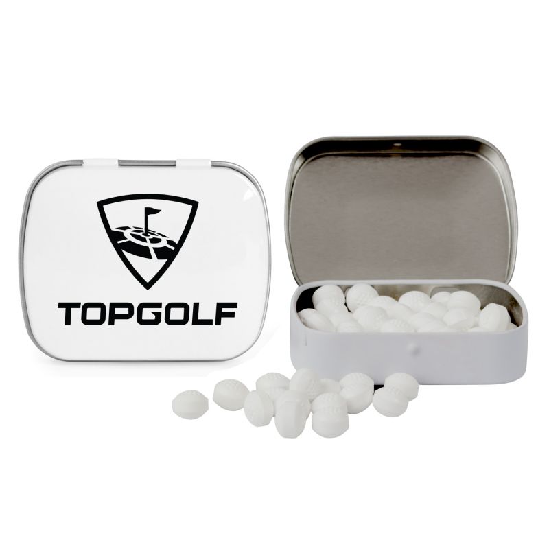 Domed Tin with Golf Ball Shaped Mints 4