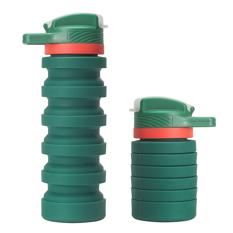 18.5 Oz. Eco-Friendly Foldable Silicone Water Bottle 2