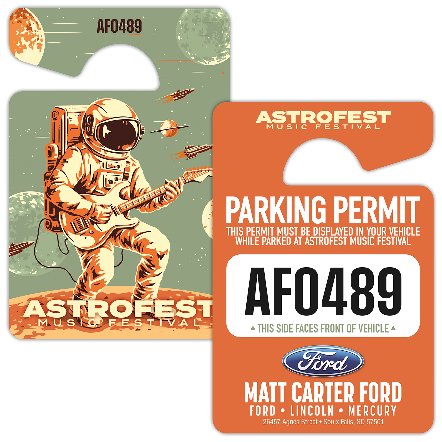 UV-Coated (1S) Plastic Hang Tag / Parking Permit- 3x4.5 - 10 pt. 4