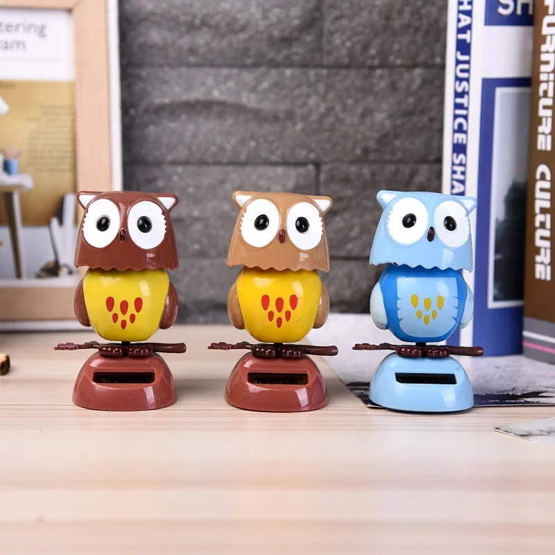 Solar Powered Shaking Head Car Decoration Dancing Toys 3