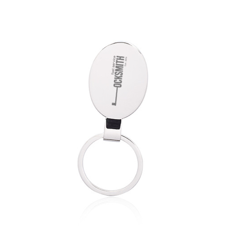 Oval Metal Keychain 1
