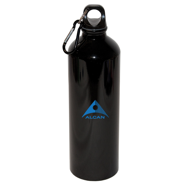 750 Ml (25 Fl. Oz.) Aluminum Water Bottle With Carabiner, custom water bottle with logo imprint 5
