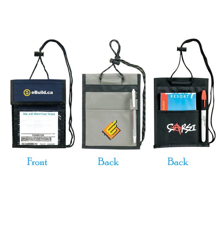 300D Ripstop Polyester Badge Holder with PVC Backing 2