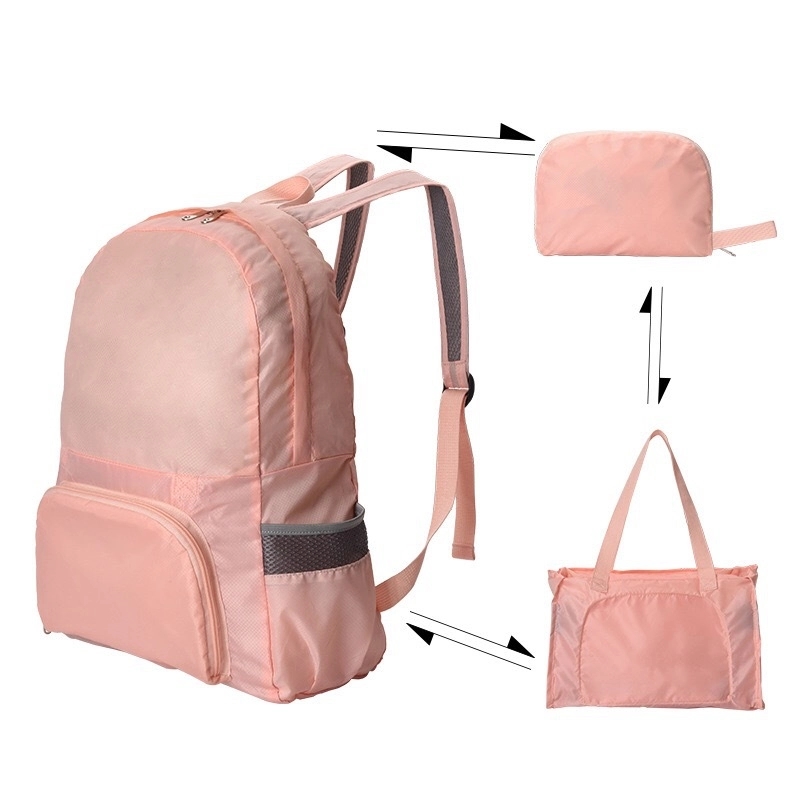 2 in 1 Foldable Travel Backpack & Tote Bag Shopping Handbag 12