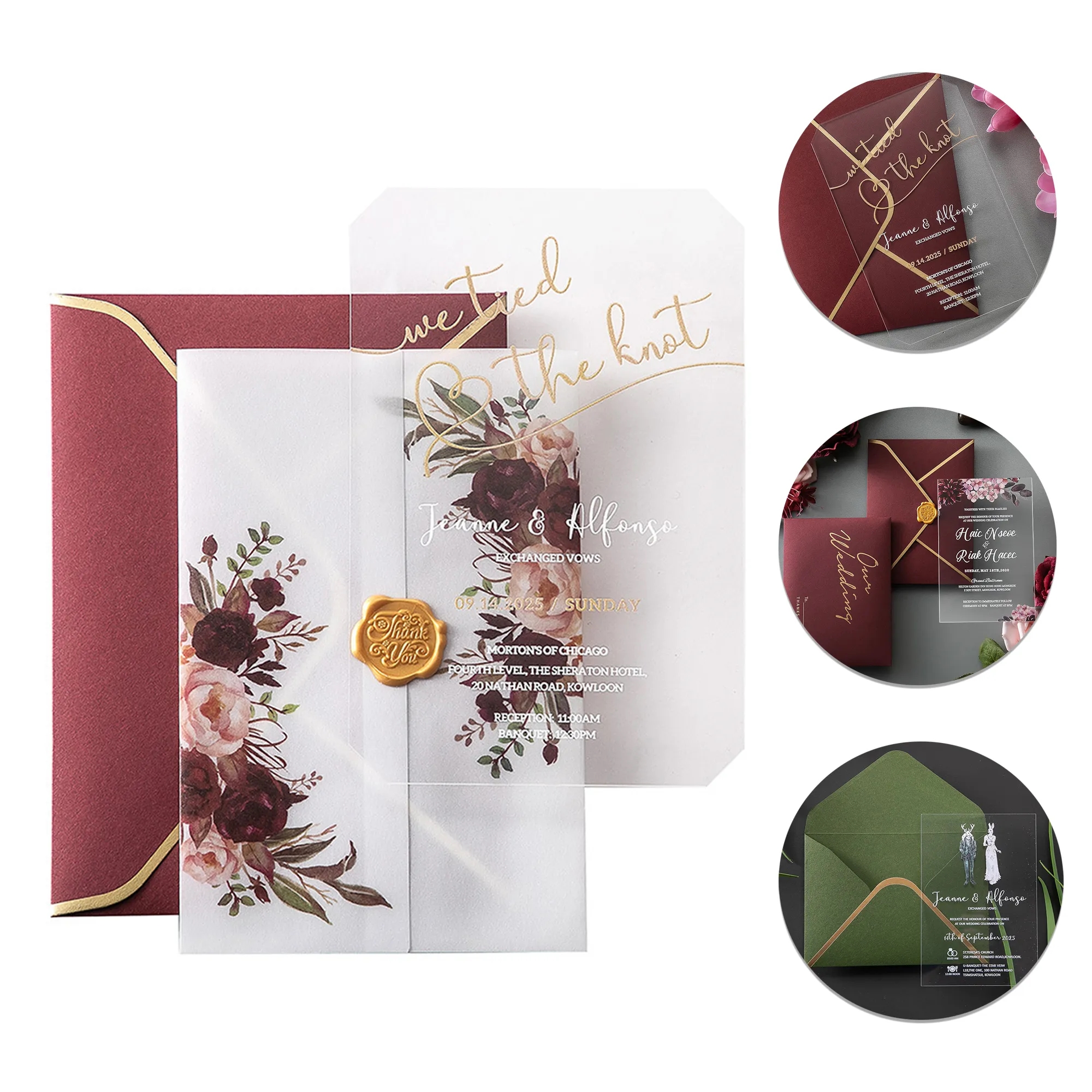 5" X 7" Clear Acrylic Invitations