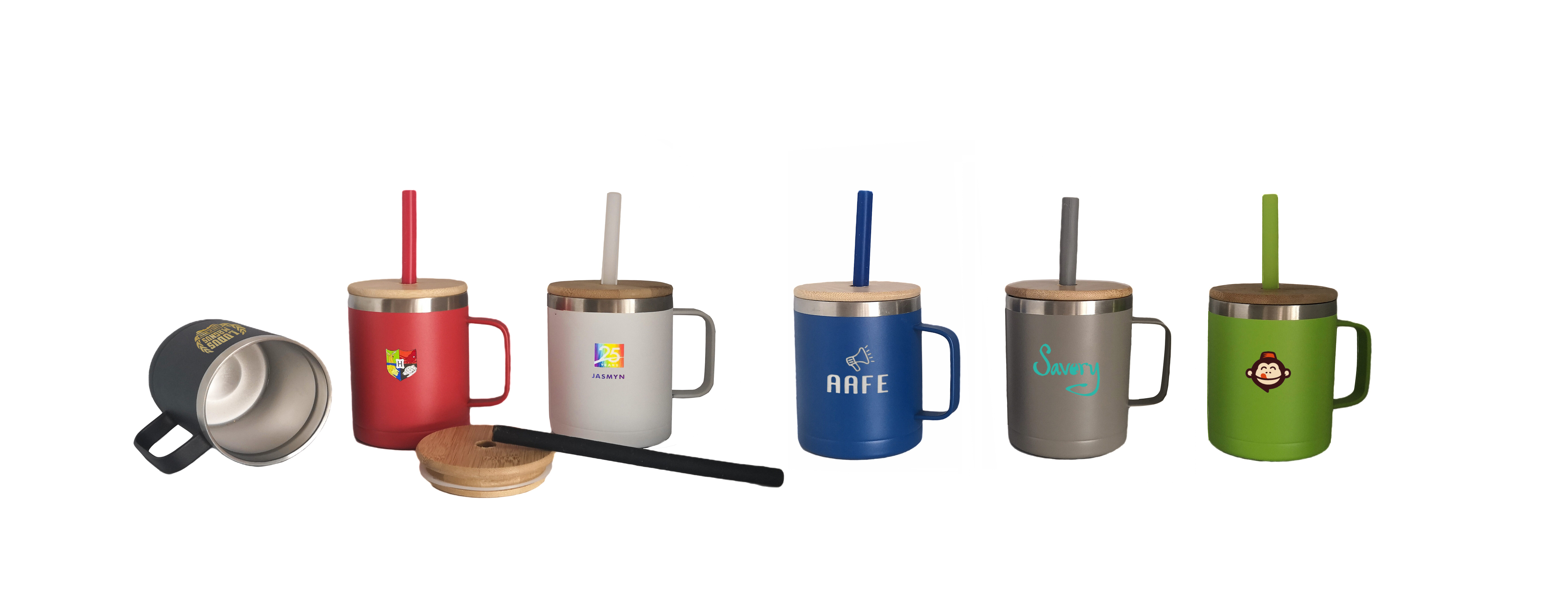 Endura 14oz Double Wall Mug with SS Outer, Plastic Liner and Handle with Ringneck 19