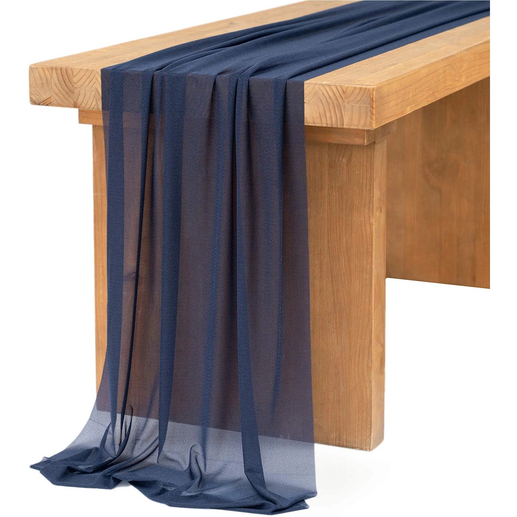Dusty Rose Sheer Table Runner for Rustic Boho Wedding 1
