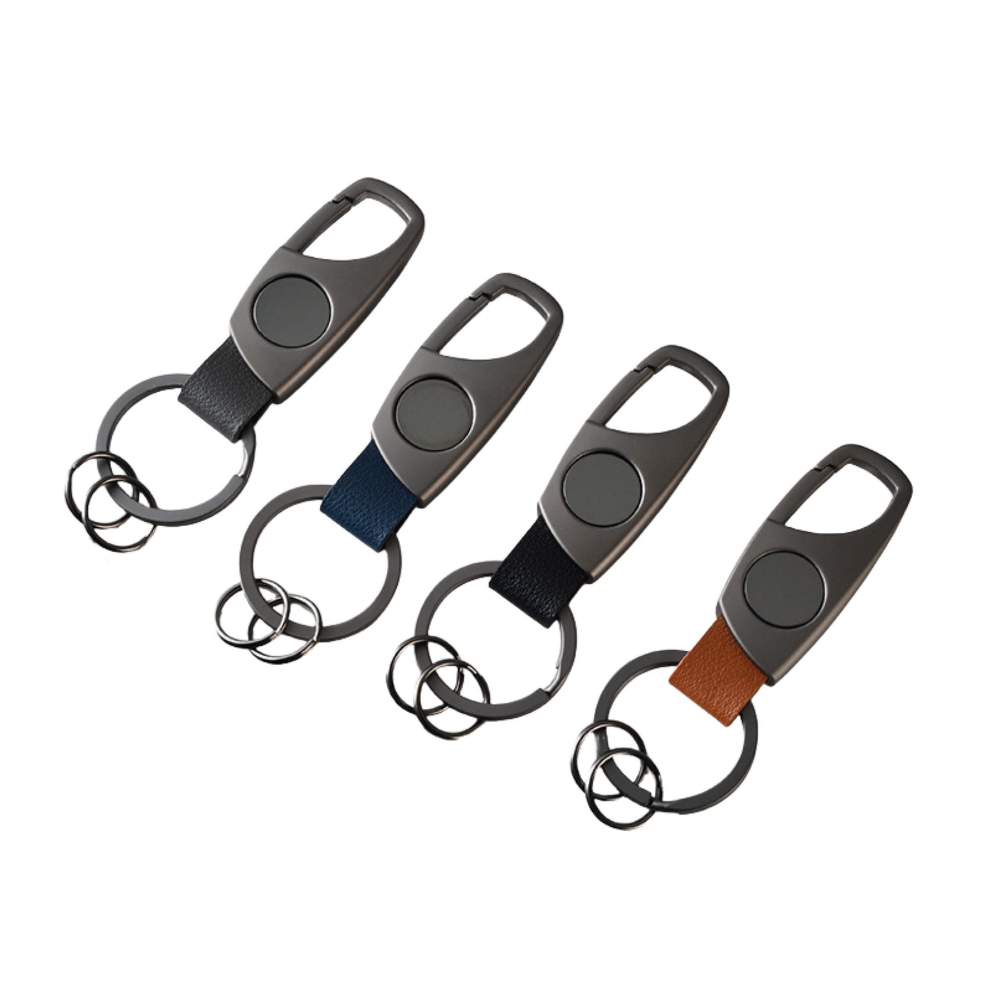 Car Metallic leather keychain 2
